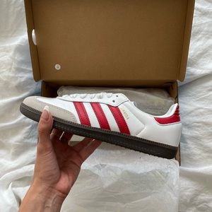 NWB Adidas Red Sambas Size 8
